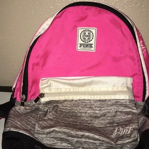 pink varsity backpack